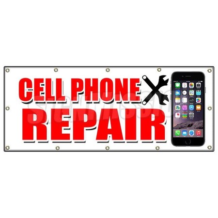 Signmission CELL PHONE REPAIR BANNER SIGN apple lg htc samsung all brands iphone B-120 Cell Phone Repair